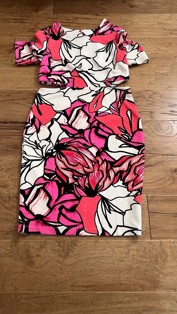 Bisou Bisou Michele Bohbot Floral Cutout Bodycon Mini Dress - Picture 4 of 8